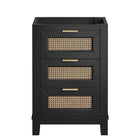 Modway - Dixie 24" Solide Armoire de toilette de salle de bain (lavabo non inclus) - Noir-9