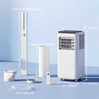 HOMCOM climatiseur portable 8000 BTU avec contrôle WiFi - blanc-Le contrôle WiFi permet des réglages via smartphone ou assistants vocaux 