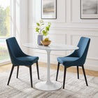 Modway - Lippa Ovale de 48 po Faux marbre Table à manger, Blanc-Base métallique revêtue en poudre