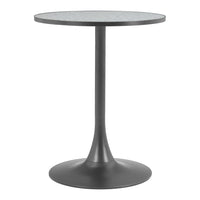 Zuo - Bite Table bistrot - Gris/Noir-Fini terrazzo imitation pierre au design moderne distinctif