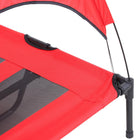 PawHut - Lit rafraîchissant surélevé pour animaux avec auvent pour chiens taille XL - 48 po L x 36 po l x 43 po H - rouge-Bien ventilé pour votre animal grâce au tissu en maille respirante qui protège votre chien de la moisissure et du mildiou 