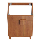Modway - Miles 24" Armoire de toilette de salle de bain (lavabo non inclus) - Noyer-Pattes en caoutchouc effilées