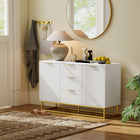 HOMCOM - Buffet 47,2 po L avec rangement - blanc-Couleur : Blanc 