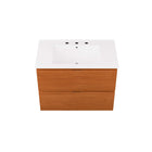 Modway - Scenic Fixation murale de 30" Vanette de salle de bain - Blanc cerise-Tiroirs à extension complète