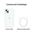 Apple - iPhone 15 Plus 6,7 po ecran Liquid Retina, 256 Go, Bleu, Bell et Virgin Plus-Garantie limitée d'un an du fabricant