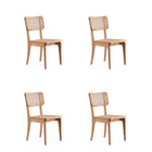 Manhattan Comfort - Lot de 4 chaises de salle à manger Giverny 46 cm style industriel chic - Nature-Chaise de salle à manger moderne style industriel chic en rotin parfaite pour la salle à manger lot de 4