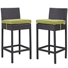 Modway - Lift Terrasse extérieure Tabouret de bar - Espresso Peridot - Ensemble de 2-Pour divertir ou pour un usage quotidien