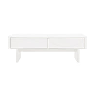 Manhattan Comfort - Table basse moderne Ella 120 cm - Blanc-Table basse moderne pour salon