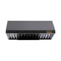 KUCHT KRH483A 48 po Hotte sous armoire - 1200 CFM - Gemstone-Cette hotte de style professionnel est équipée de deux ventilateurs puissants totalisant jusqu'à 1200 CFM, offrant plusieurs niveaux de débit d'air et capturant fumées et odeurs de cuisson en fonctionnement silencieux.