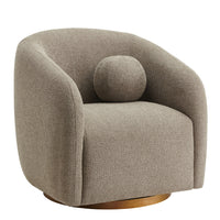 Modway - Holland Pivot Tissu chenille Fauteuil - Taupe-Fauteuil pivotant courbé