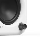 Kanto - Haut-parleurs de bureau alimentés avec USB-C, RCA, Bluetooth 5.3 et sortie casque - Craie, Paquet de 2-Trou de montage arrière de 1/4"-20