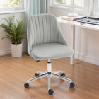 Vinsetto - Fauteuil de bureau vanité avec roulettes pivotantes - gris-Assemblage requis
