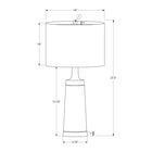 Monarch Specialties - Luminaire - 28 po H Lampe De Table - Métal Noir - Abat-Jour Beige - Contemporain-Avec un cordon transparent de 6 pieds, placez cet accent décoratif sur une table d'extrémité ou latérale dans votre salon ou bureau à domicile, ou sur votre table de chevet pour un style moderne dans votre chambre