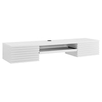 Modway - Render Fixation murale Bois Bureau - Blanc-Bureau du milieu du siècle