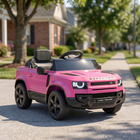 Qaba - Voiture électrique 12V Land Rover sous licence avec télécommande, suspension - rose-Double moteur fournissant une puissance stable pour la conduite en extérieur  
