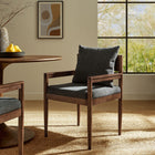 Modway - Remington Fauteuil à manger - Charbon de bois-Conception du dos ouvert