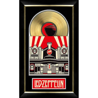 Led Zeppelin Mothership Music Cover with Gold Vinyl - Impression encadree - 19" x 31"-Qualité supérieure - music memorabilia