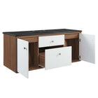 Modway - Transmit 48" Vanité de salle de bain murale - Noir noyer-Assemblée requise