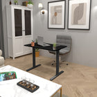Mount-It! - Bureau électrique compact avec plateau de 40 pouces, noir-Profitez d'un confort ergonomique au bout des doigts grâce au réglage électrique en douceur de la hauteur entre 28,7 po et 46,5 po
