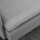 HOMCOM - Canapé loveseat 55 po avec dossier capitonné à boutons - gris-Le tissu aspect lin est respirant et résiste aux plis et à la déformation 