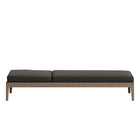Modway - Northlake Terrasse extérieure Teck Chaise longue, Gris silex-Assemblée requise