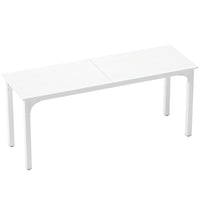 HOMCOM - Grand bureau d'ordinateur - 70,9 po L x 23,6 po l x 29,5 po H - blanc-Le style industriel et la surface blanche rehaussent l’esthétique de la pièce