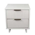 Manhattan Comfort - Table de nuit moderne Granville 46 cm à 2 tiroirs - Blanc-Moderne-contemporain avec une touche de glamour - Table de nuit pour chambre et salon