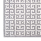 Modway - Freydis Clé grecque Tapis de 5 pi l x 8 pi L - Blanc et gris clair-Dessous du tissu de jute adhéré