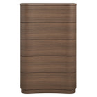 Modway - Mirae 5 tiroirs Commode courbe, Chêne brun brossé-7