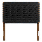 Modway - Sparta Tissage Cuir végane Tête de lit jumelée, Noir noyer-Design debout