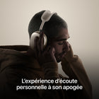 Apple - AirPods Max (USB-C) - Minuit-Audio Spatial Personnalisé - Les AirPods Max vous plongent dans une expérience d'écoute immersive grâce à un son adapté à la forme de vos oreilles et au suivi dynamique des mouvements. Vous pouvez également profiter d'une sélection de chansons, séries et films en Dolby Atmos