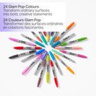 Sharpie - Marqueurs permanents − Pointe fine − Couleurs assorties − Paquet de 24-Les couleurs présentent des teintes vives et attrayantes de chaque teinte pour des marques éclatantes