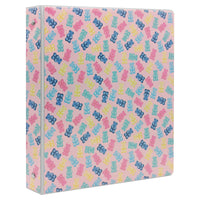 Staples - Reliure de 1 po à 3 anneaux - Ours gommeux-Reliure à anneaux ronds, motif ours gommeux, peut contenir jusqu'à 175 feuilles de papier