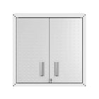 Manhattan Comfort - Armoire de garage moderne Fortress 30" - Blanc-Comprend 2 portes et 1 étagère réglable
