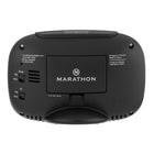 Marathon – Horloge atomique avec température date et réveille-matin, noir-Fonction alarme et rappel