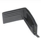 Club Rochelier - Portefeuille mince pour homme avec poche zippée - Gris anthracite-Protection RFID