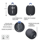Ultimate Ears - WONDERBOOM 4 enceinte Bluetooth portable et étanche, Noir-Associe deux enceintes Bluetooth portables WONDERBOOM 4 pour un son encore plus puissant, appuie une fois pour dédoubler le son, appuie à nouveau pour obtenir un véritable son stéréo grâce aux deux enceintes, avec un canaux gauche et droit
