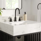 Modway - Gridiron 24" Vanette de salle de bain - Blanc Noir-Construction métallique
