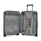Ricardo Beverly Hills - Montecito 2.0 Bagage de Cabine Rigide 21 po - port USB - Vert Foncé-Poignées de transport supérieure et latérale avec prise de transport inférieure - Facilitent le levage, le transport et le chargement de la valise sous différents angles