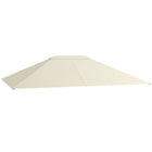 Outsunny - Remplacement de toit de gazebo 10 pi L x 13 pi l avec évents et trous de drainage (COUVERTURE SUPÉRIEURE SEULEMENT), blanc crème-Convient UNIQUEMENT aux pavillons de 10' x 13' (3 x 4 m), Outsunny SKU 84C-116 Série