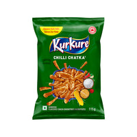 Kurkure - Chilli Chatka Grignotines Aromatisees - 115g - Paquet de 30-Saveurs de l'inde