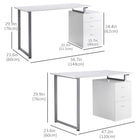 HOMCOM - Bureau d'ordinateur avec tiroir réversible multifonction - 47,2 po L x 23,6 po l x 29,9 po H - blanc-Grand bureau d’ordinateur durable avec tiroirs, parfait pour le travail à domicile ou pour les étudiants