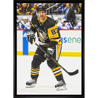 Sidney Crosby 20x29 sur toile Penguins Action-V - Toile encadree - 22" x 31"-Impression sur toile de qualité supérieure avec bordures enveloppées