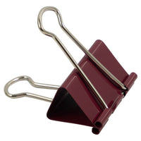 JAM Paper - Pinces à baguette colourées - grandes - 1 1/2 po (41 mm) - pinces bourgogne - 12/paquet-Couleurs: Bordeaux