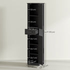 HOMCOM - Armoire de rangement de salle de bain étroite 67 po, noire-Le design haut et étroit permet de gagner de la place dans votre salle de bain 
