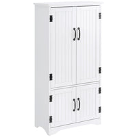 HOMCOM - Armoire de cuisine garde-manger 48 po avec étagères - blanc-2 étagères réglables et amovibles dans une armoire de rangement supérieure pour un stockage plus flexible 