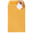 Jam Paper - Enveloppes commerciales n° 4 pour pièces de monnaie avec fermeture autocollante, 3 po H x 4 1/2 po l, Kraft brun Manille, Paquet de 100-Les enveloppes sont dotées d'une bande autocollante pour une fermeture rapide et facile