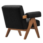 Modway - Lyra Tissu Boucle Fauteuil - Noir - Ensemble de 2-	Pieds non marqués