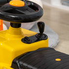 Aosom - Tracteur à fourche pour enfants avec fourche et plateau - jaune-Matériau : PP, ABS 