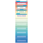 Teacher Created Resources - Tableau de poche pour le stockage de fichiers, 10 pochettes, Aquarelle, 14 po x 58 po-Solide, durable et pratique
